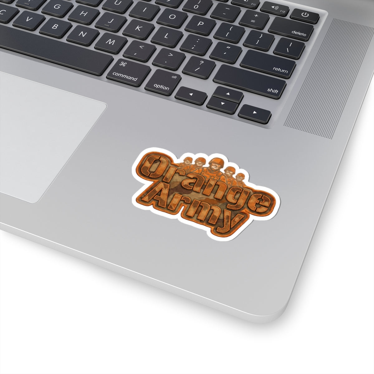 Orange Army: My Squad, My Colors | Kiss-Cut Sticker — AttitudeShirts