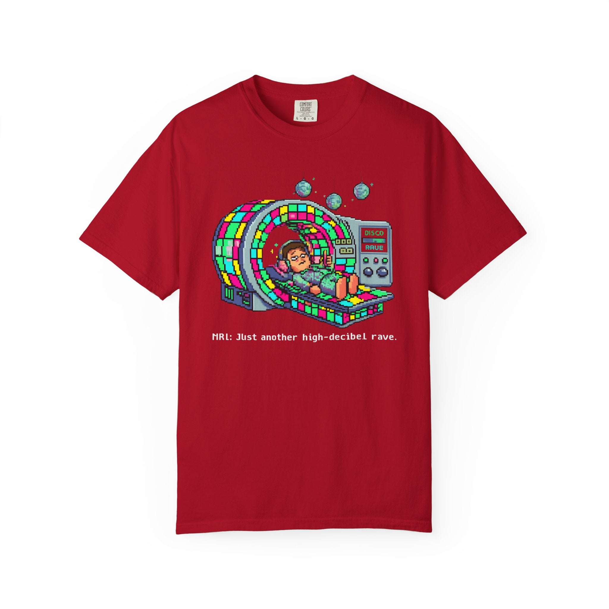 "MRI High Decibel Rave" Unisex Garment-Dyed T-shirt