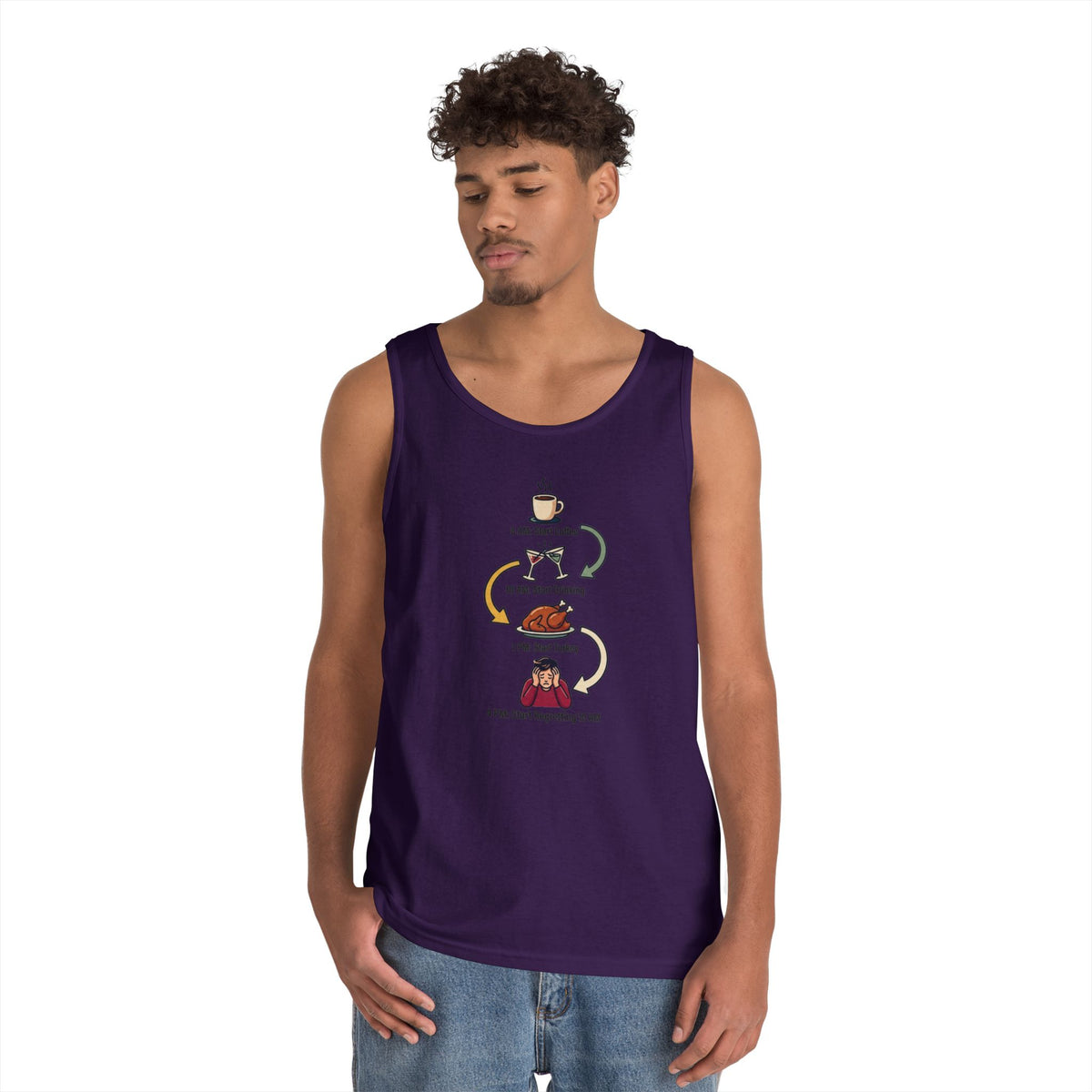Color: Purple | Thanksgiving Regrets Tank Top
