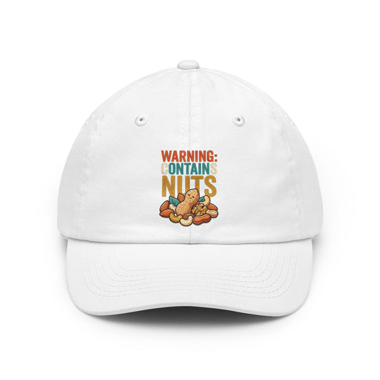 Color: White | Warning Contains Nuts Dad Hat