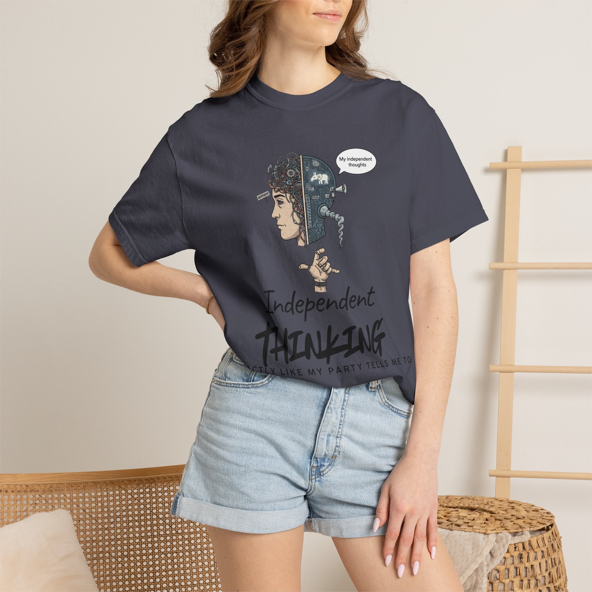 "Independent Thinking (The Party Line Edition)" Unisex Garment-Dyed T-shirt