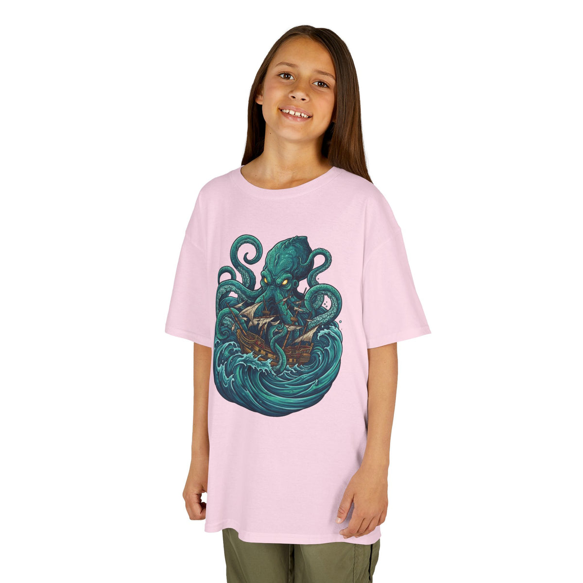 Color: Light Pink | The Kraken (Norse-Global Maritime) Kids Tee