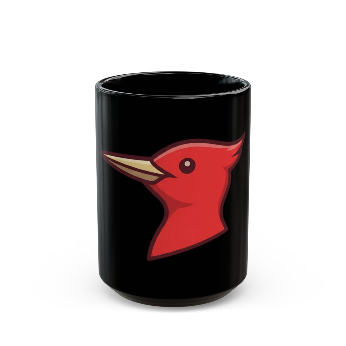 "Look At That Big Red Pecker" Black Ceramic Mug — Graphic
