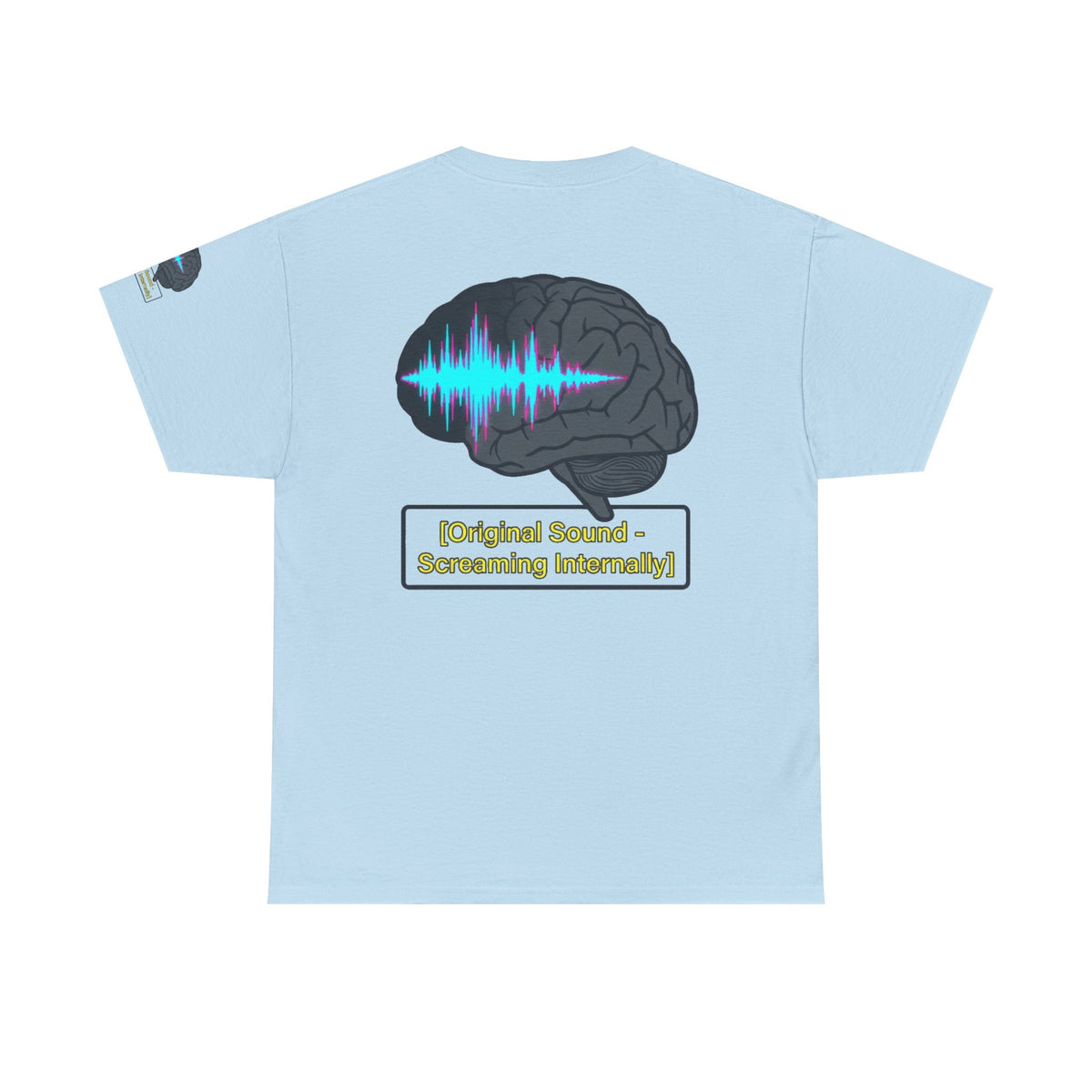 Color: Light Blue | Screaming Internally Premium Graphic Tee