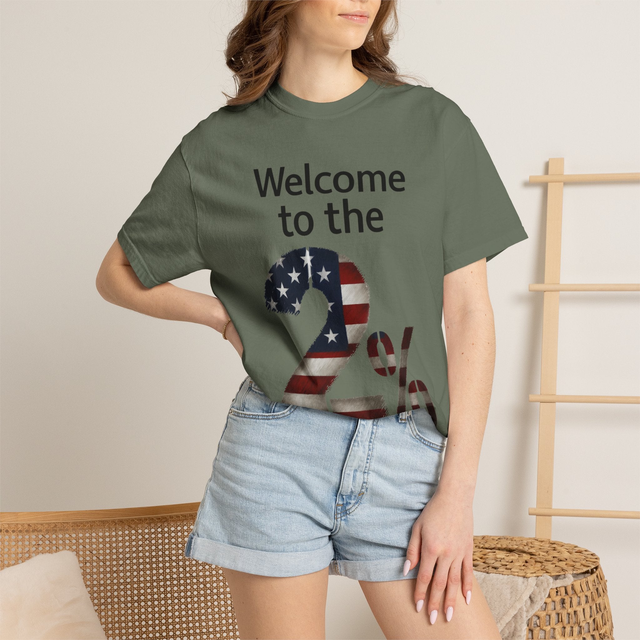 "Two Percent" Unisex Garment-Dyed T-shirt