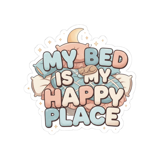 Bed > People: A Love Story | Kiss-Cut Sticker — AttitudeShirts