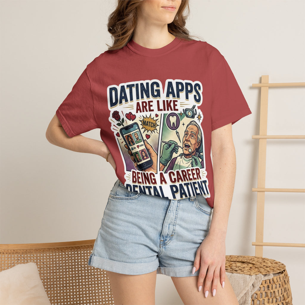 "Dating Apps" Unisex Garment-Dyed Tee