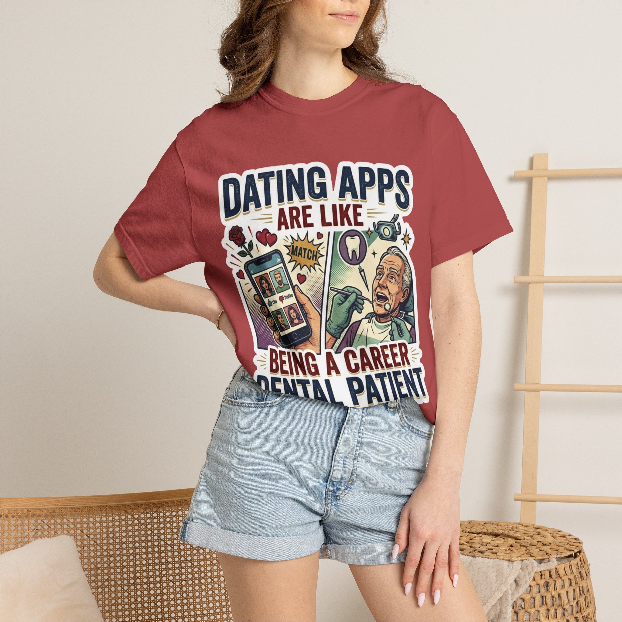 "Dating Apps" Unisex Garment-Dyed Tee