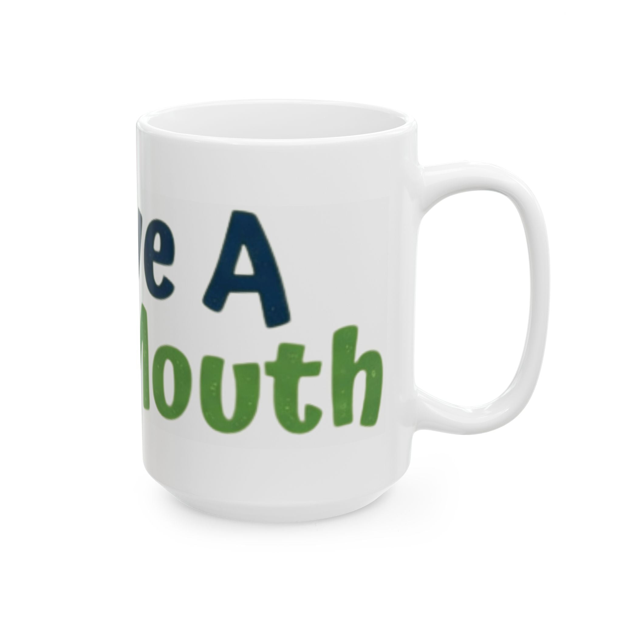 "Fowl Mouth" White Ceramic Mug — Graphic