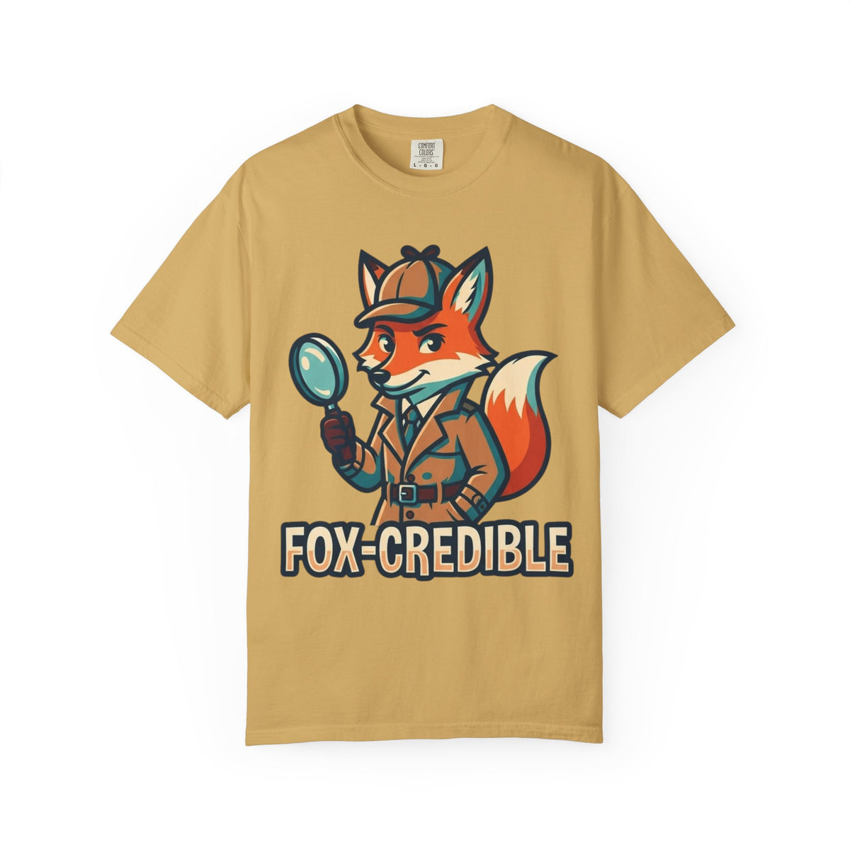 Color: Mustard | Fox Credible Unisex Garment-Dyed Tee