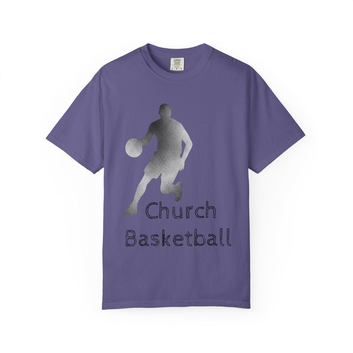 Color: Grape | Church Basketball: High Court Unisex Garment-Dyed T-shirt