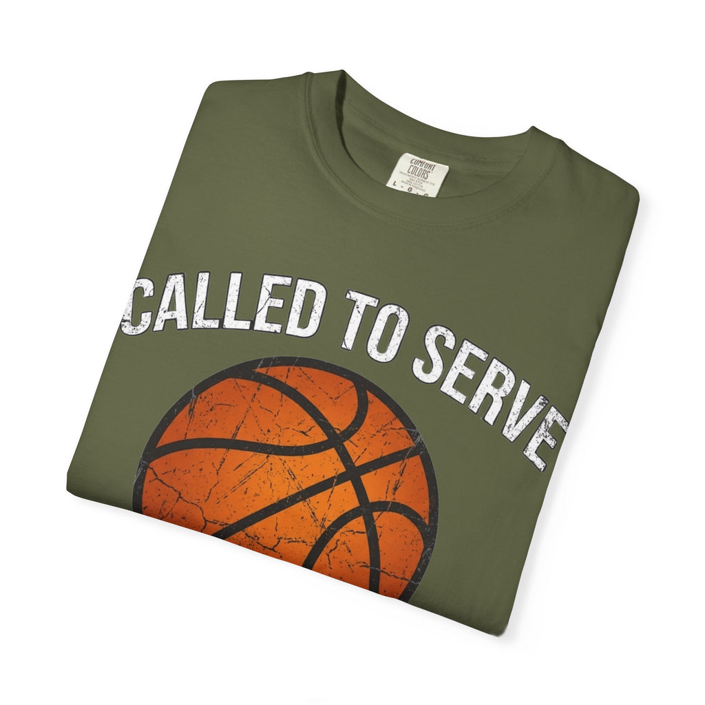 Called To Serve The Lord's Team Christian Basketball T-Shirt - Distressed Religious Sports Tee for Men and Women