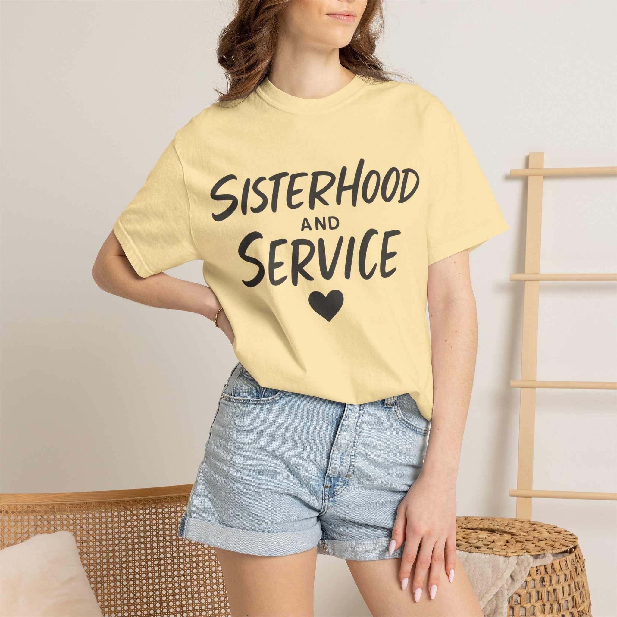 "Sisterhood and Service" Unisex Garment-Dyed T-shirt