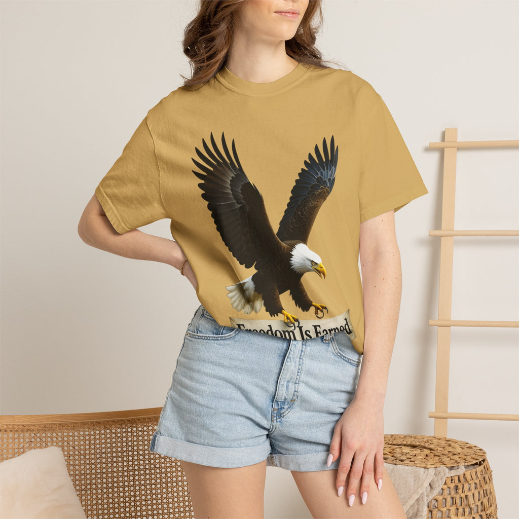 "Freedom is Earned" Unisex Garment-Dyed T-shirt