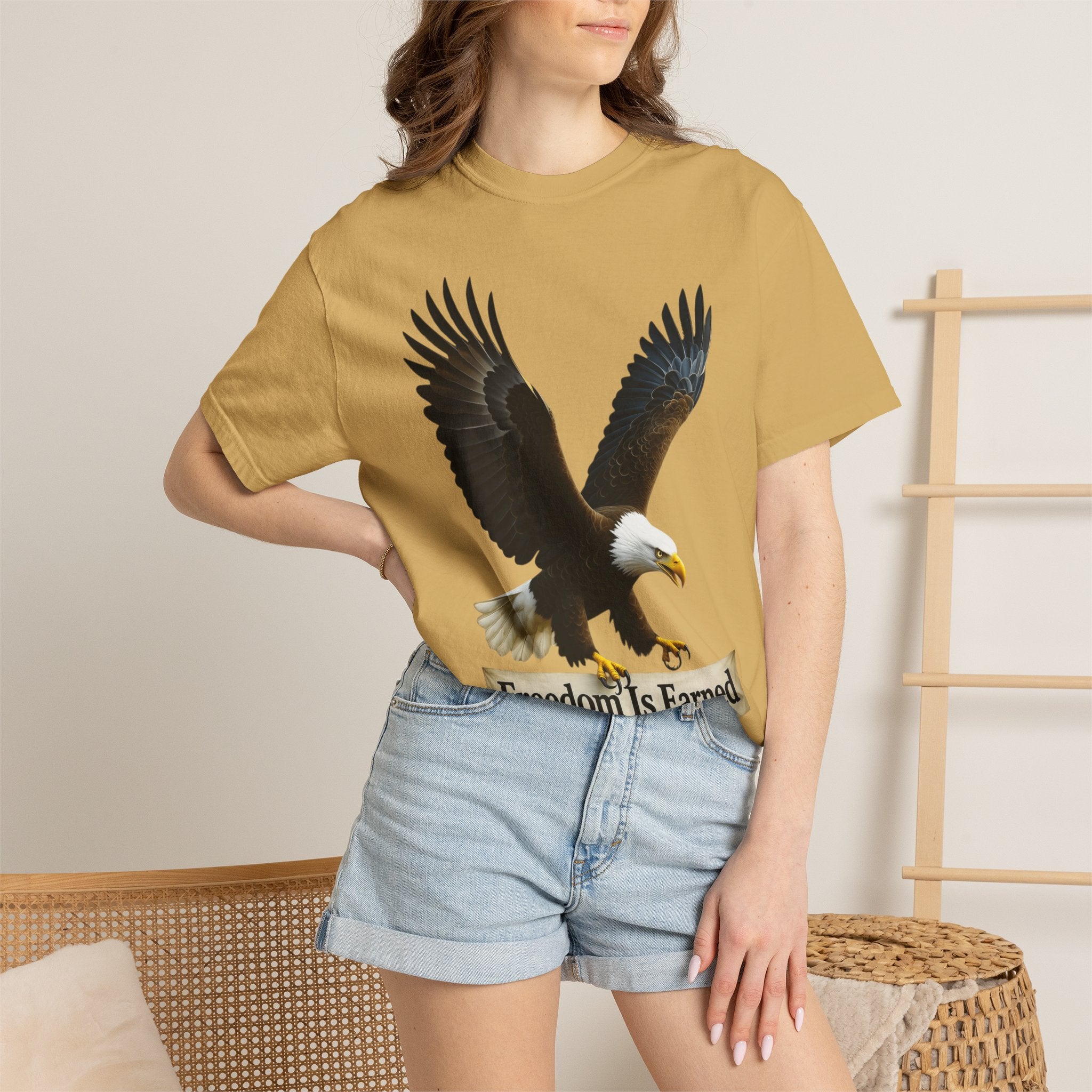 "Freedom is Earned" Unisex Garment-Dyed T-shirt