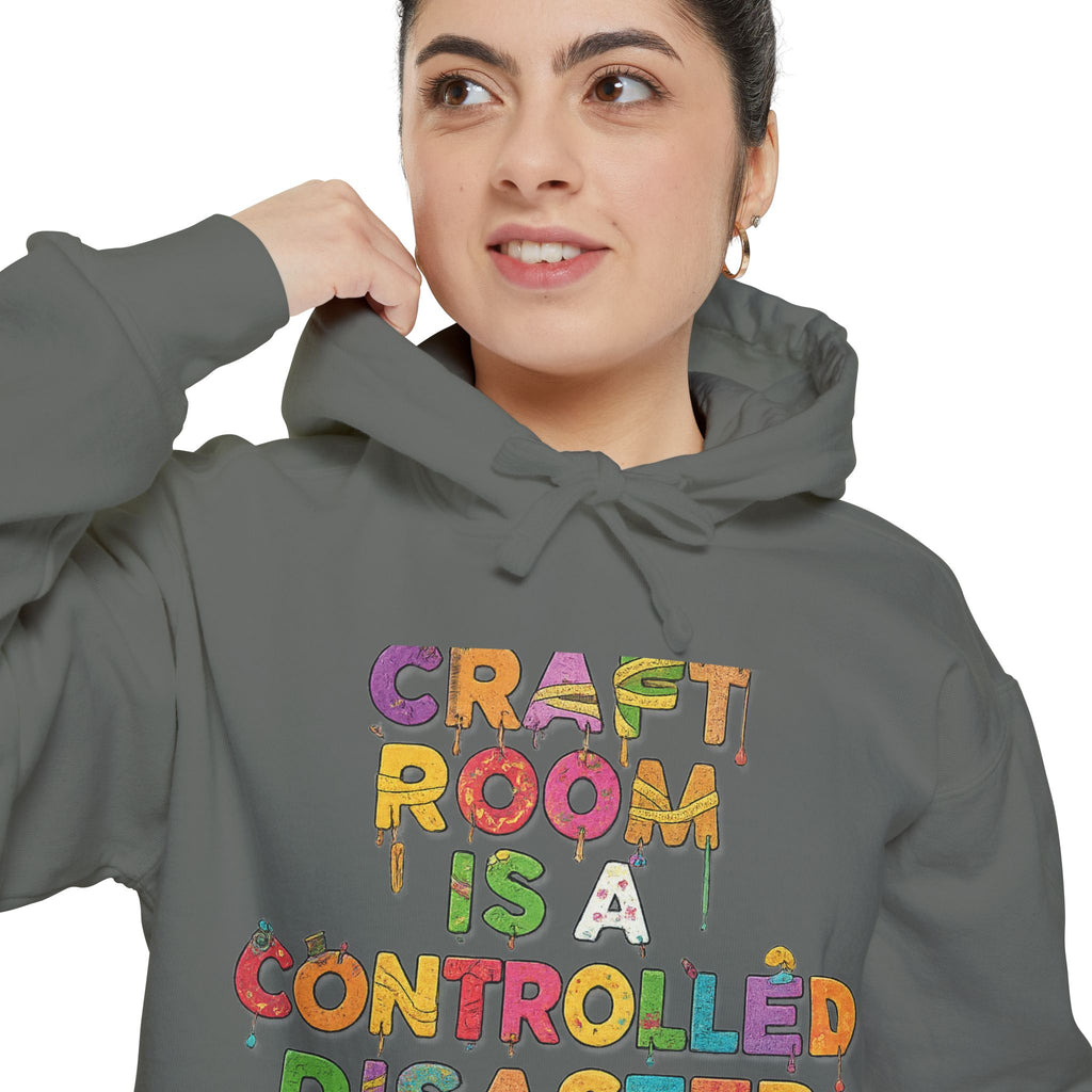 My Craft Room, My Rules | Garment-Dyed Hoodie — AttitudeShirts