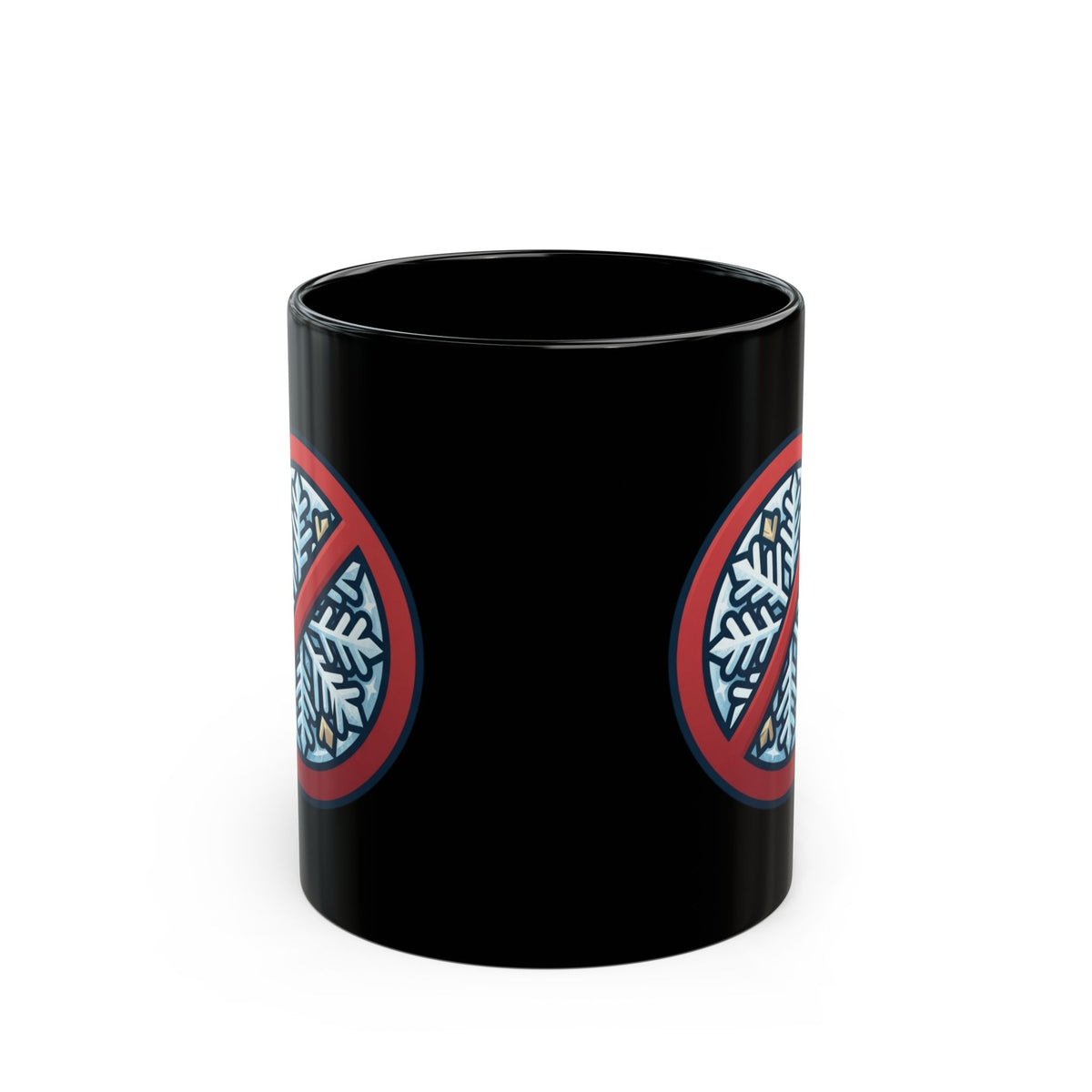 "Oh Come All Ye" Black Ceramic Mug — Graphic