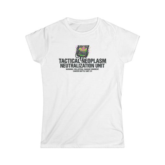 Color: White | Battle Unit: Cancer Division | Women's Tee — AttitudeShirts