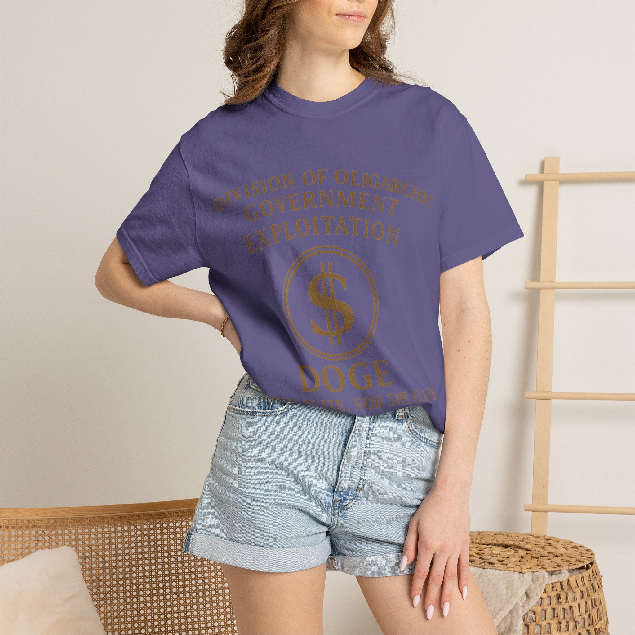 "DOGE—By the Elite, For the Elite" Unisex Garment-Dyed T-shirt