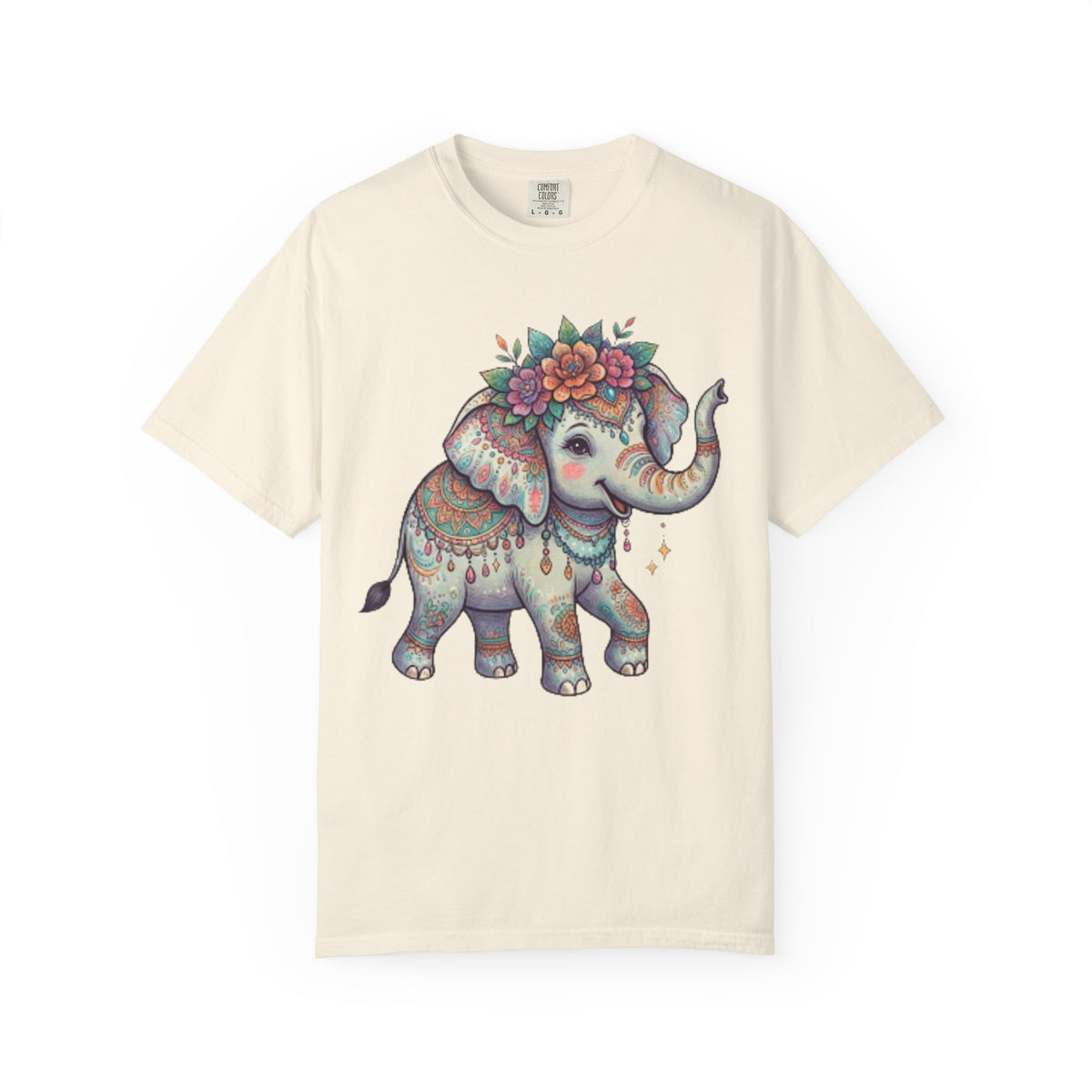 "Hippy Elephant" Unisex Garment-Dyed Tee