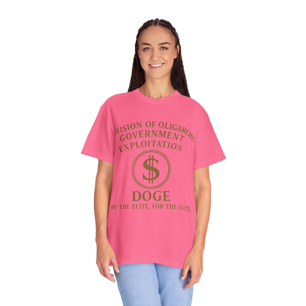 "DOGE—By the Elite, For the Elite" Unisex Garment-Dyed T-shirt