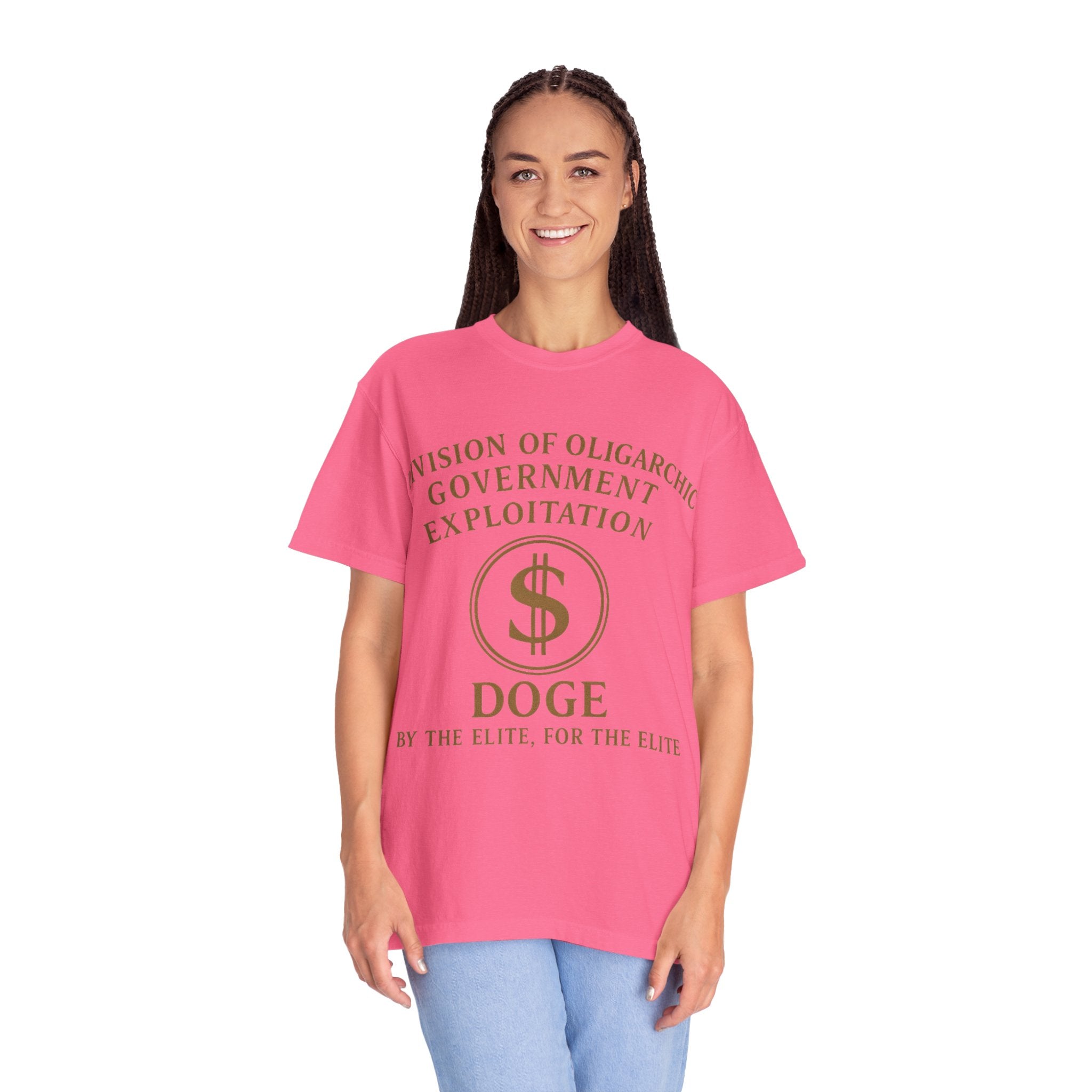 "DOGE—By the Elite, For the Elite" Unisex Garment-Dyed T-shirt