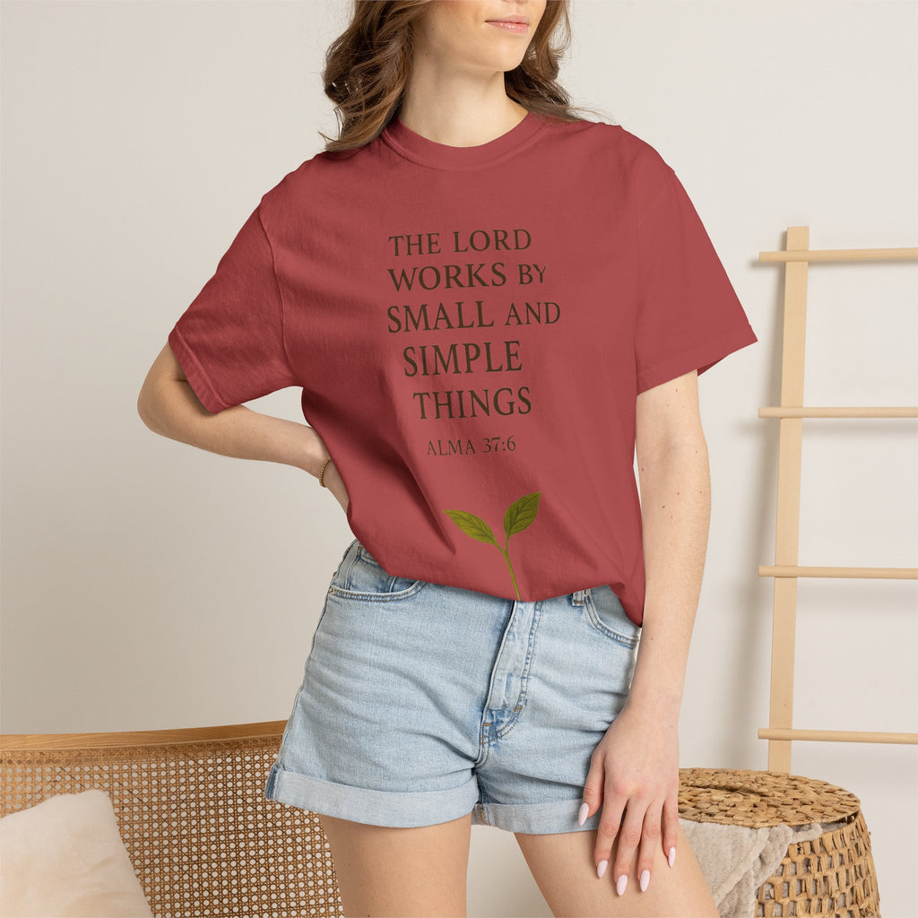 "Small and Simple Things" Unisex Garment-Dyed T-shirt