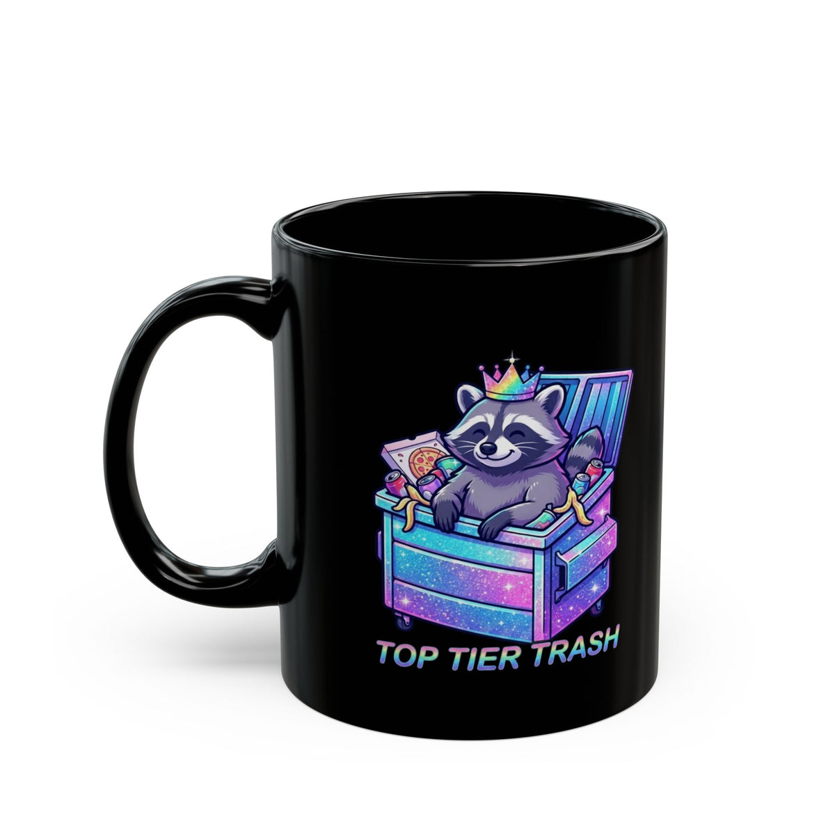 "Top Tier Trash" Black Ceramic Mug