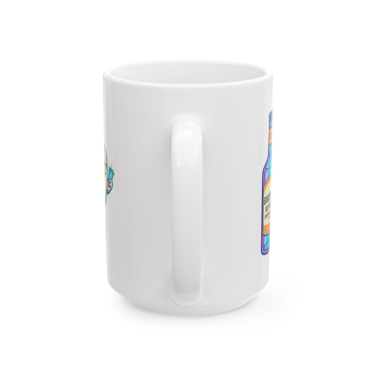 "Ghosting" White Ceramic Mug