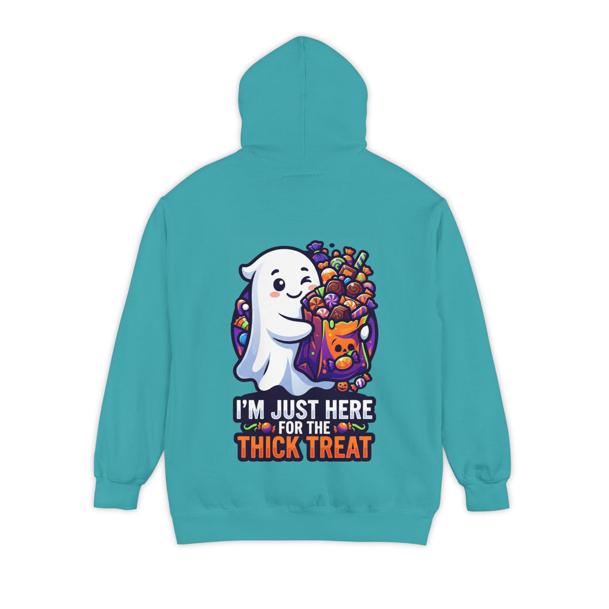 Color: Seafoam | I'm Just Here For The Thick Treat Garment-Dyed Hoodie