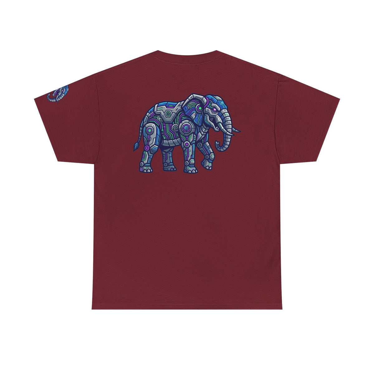 Color: Garnet | Cyber Elephant Premium Graphic Tee