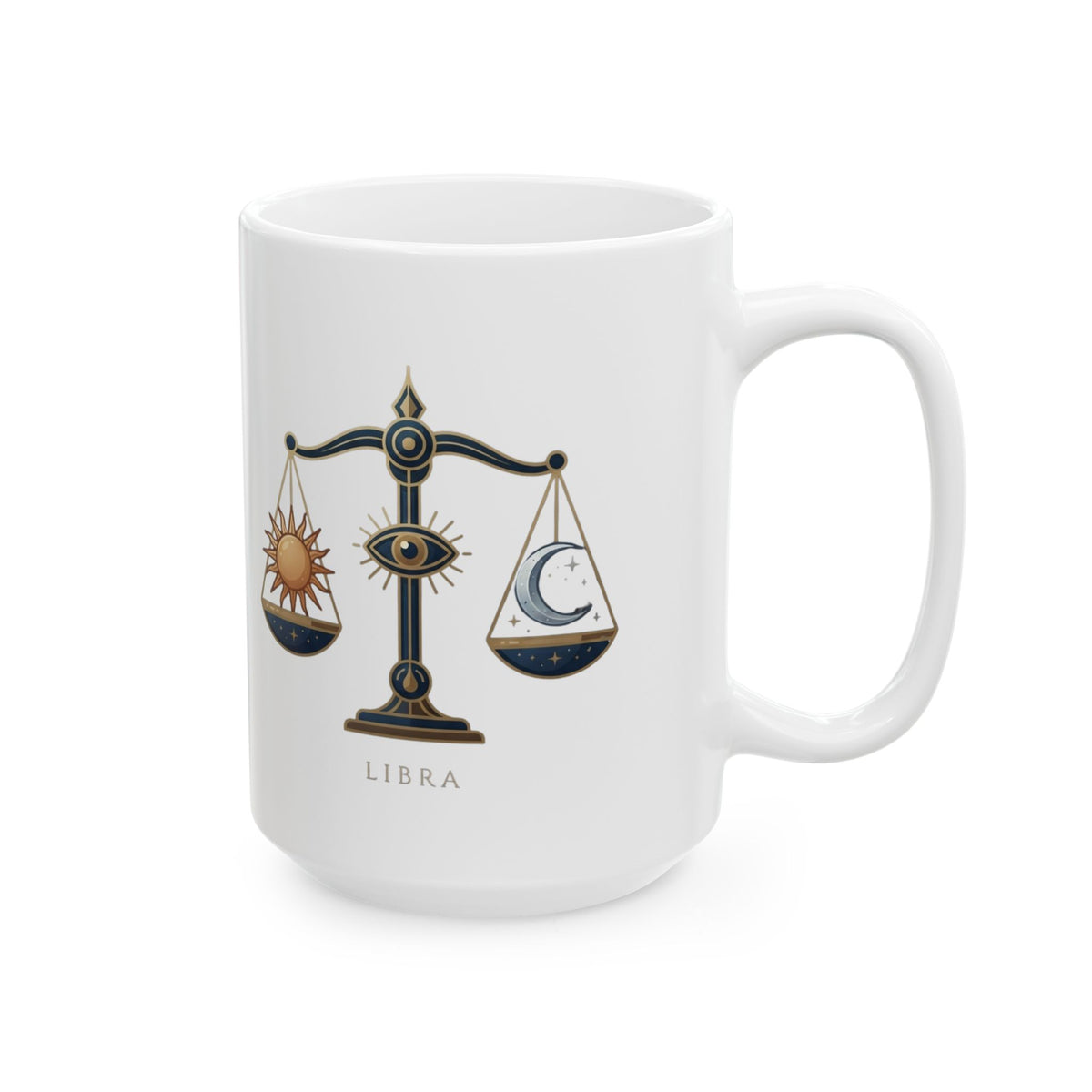 "Libra The Balanced Scales" White Ceramic Mug