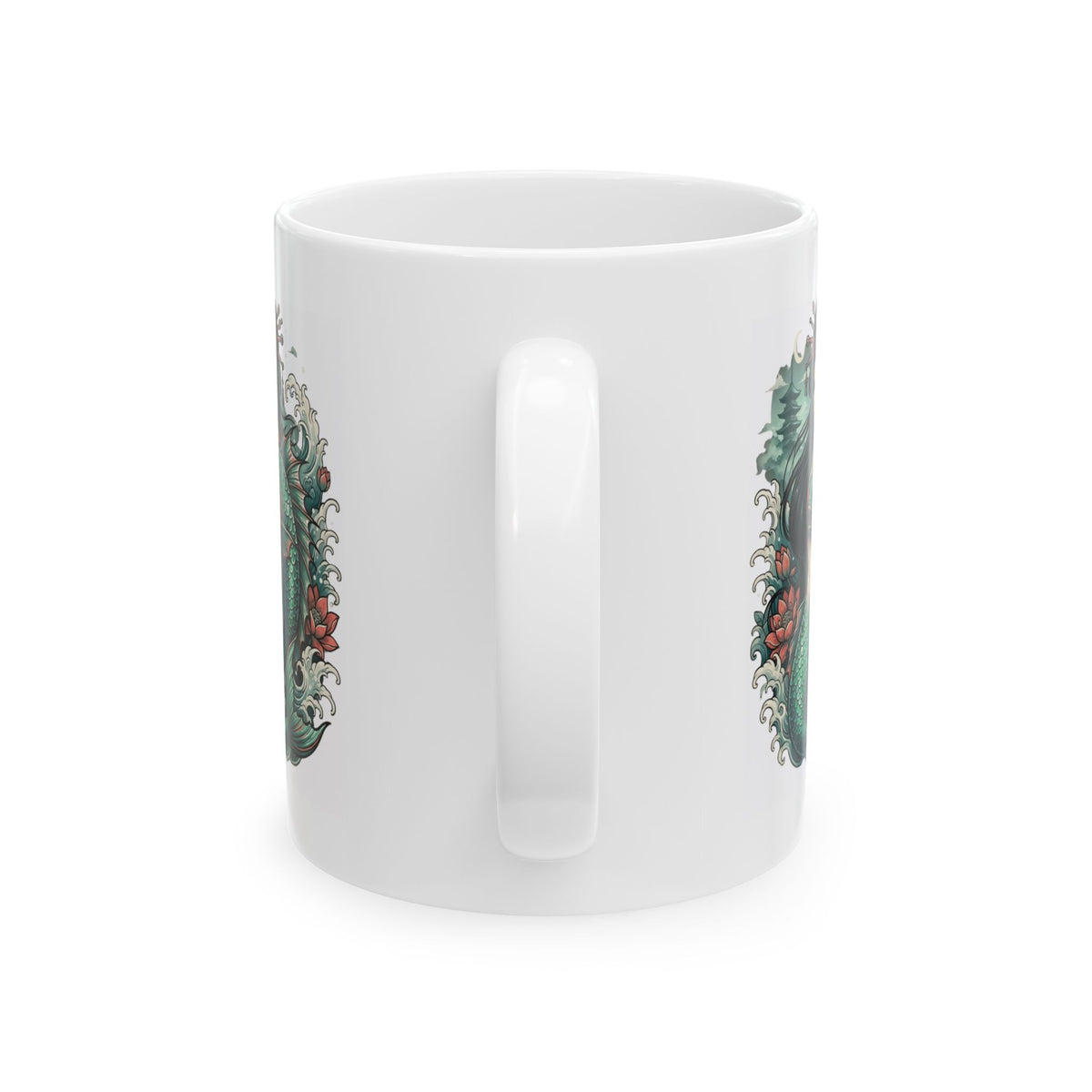"Ningyo (Japanese Folklore)" White Ceramic Mug