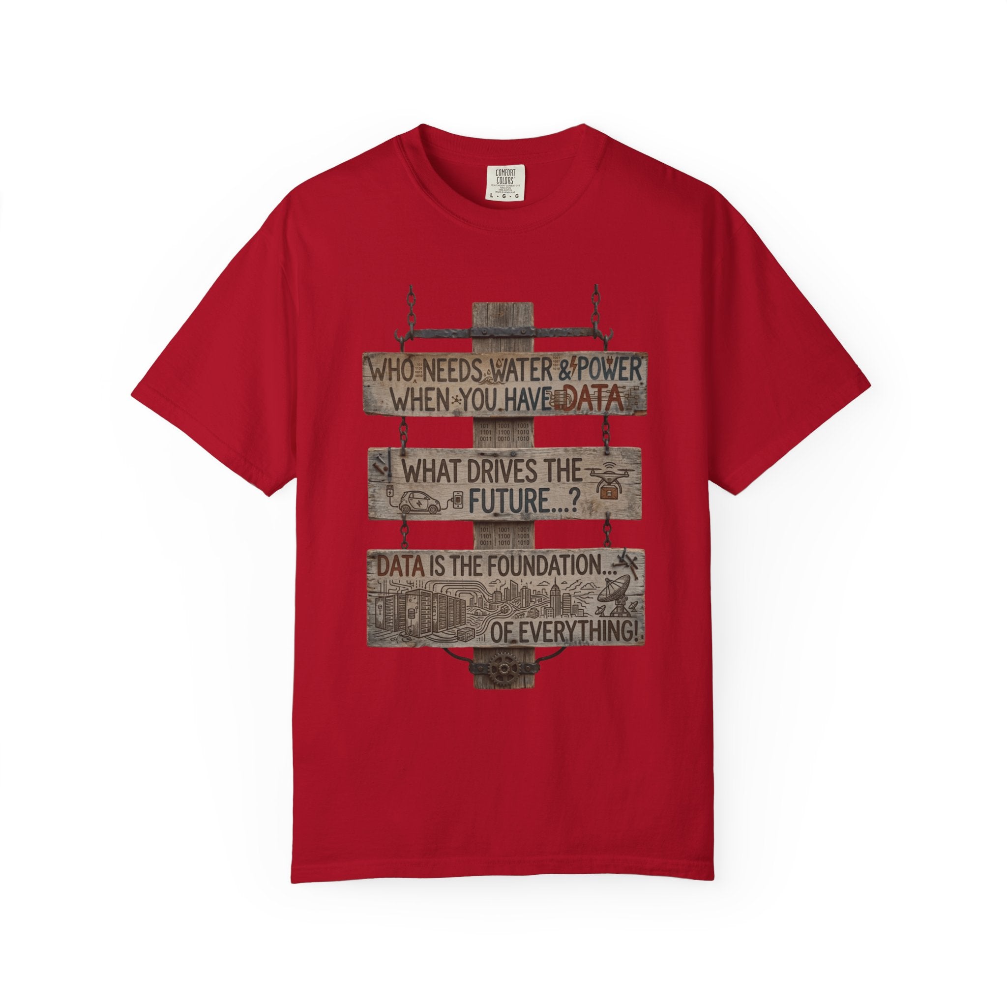 "Who Needs Water and Power" Unisex Garment-Dyed T-shirt