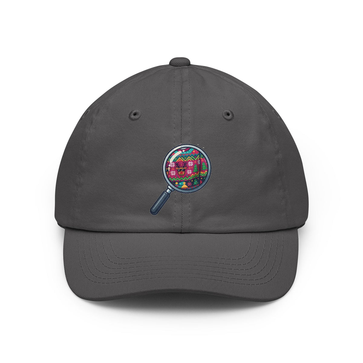Color: Charcoal | Ugly Sweater Dad Hat — Graphic