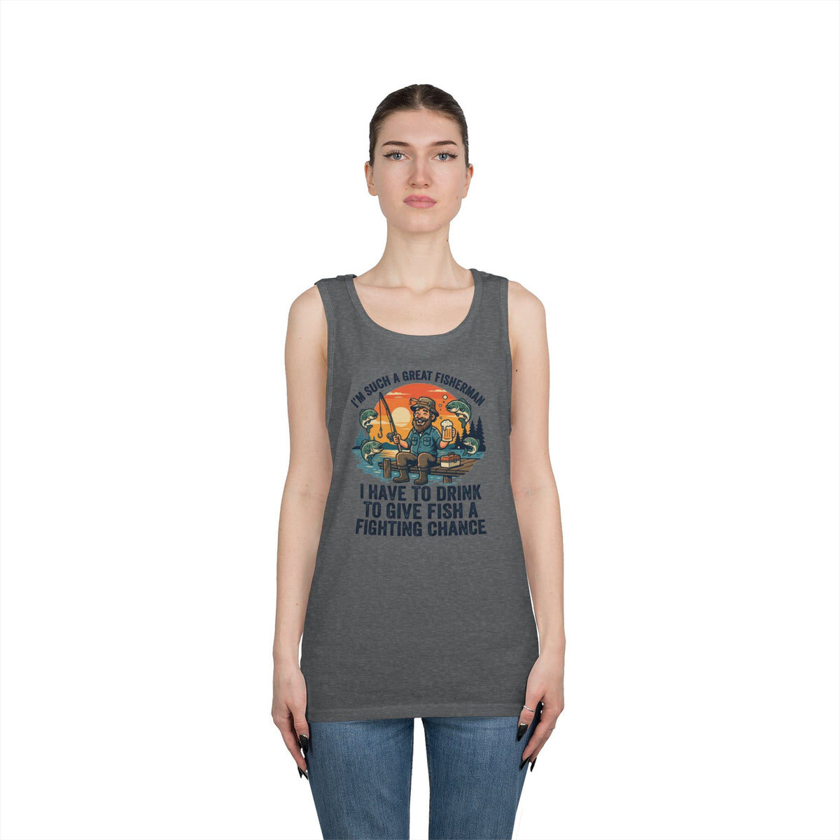 "Drink to Give Fish a Fighting Chance" Tank Top