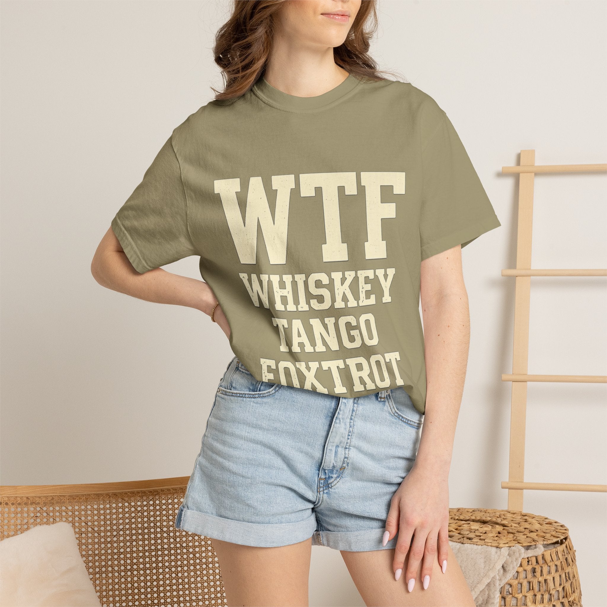 Whisky Tango Foxtrot - WTF Decoded | Garment-Dyed Tee — AttitudeShirts