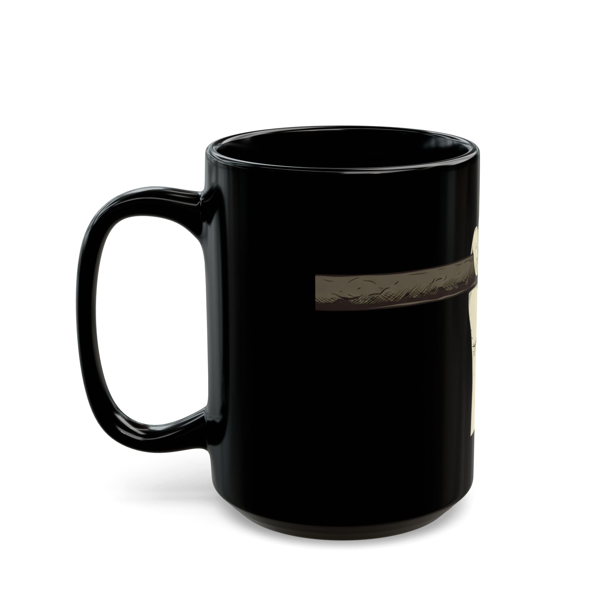 "Hold to the Rod" Black Ceramic Mug — Graphic