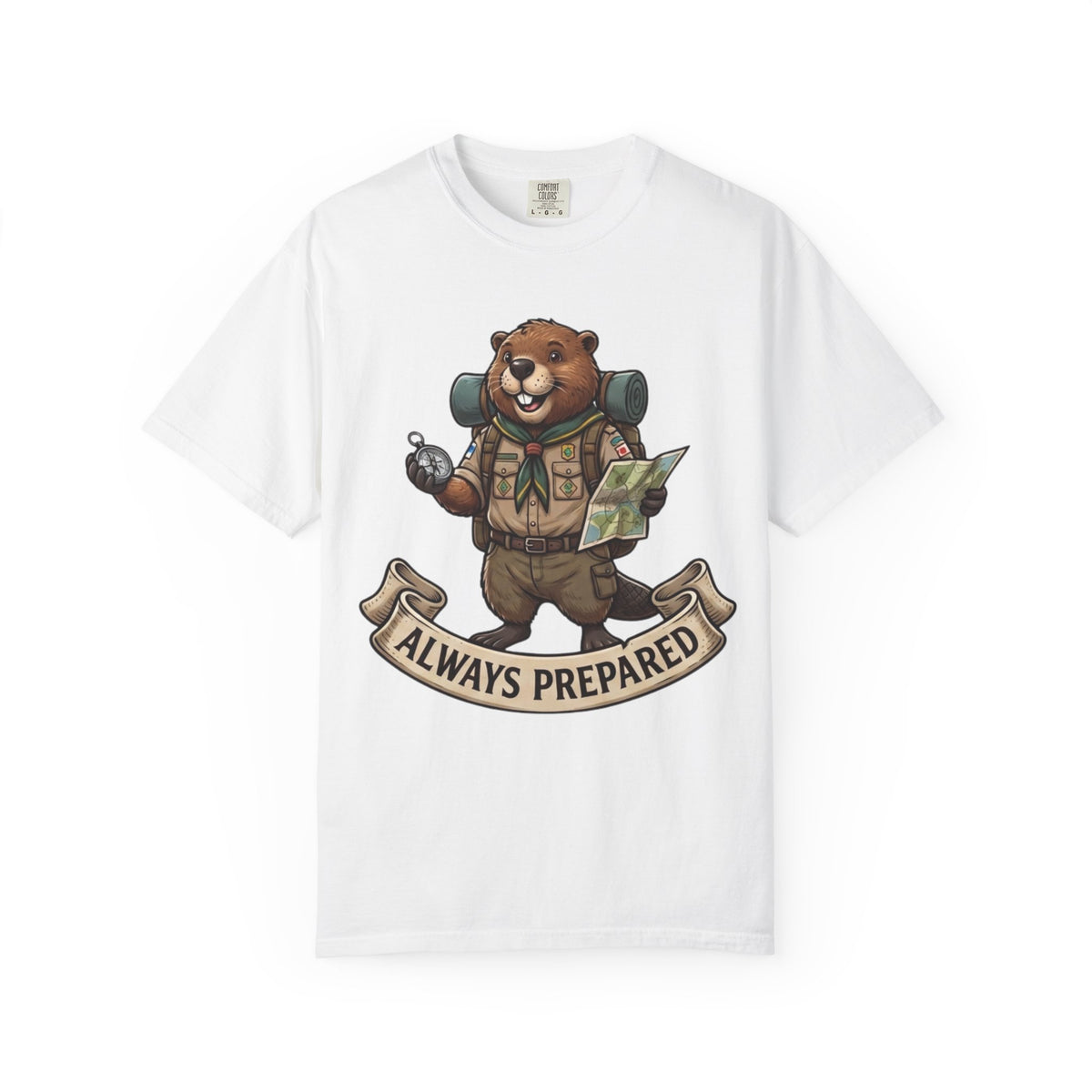 Color: White | Always Prepared Unisex Garment-Dyed Tee