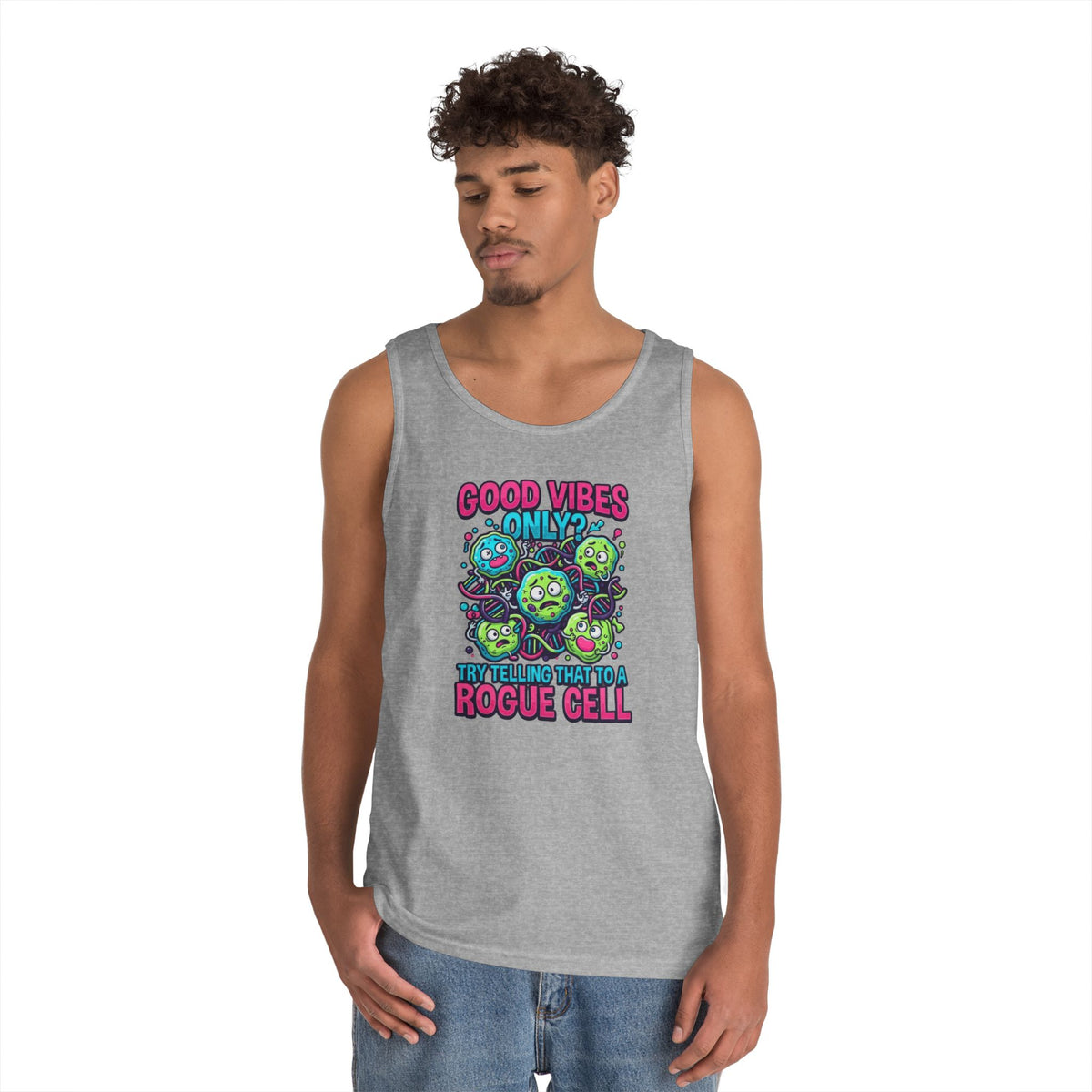 Color: Sport Grey | Good Vibes Only Tank Top
