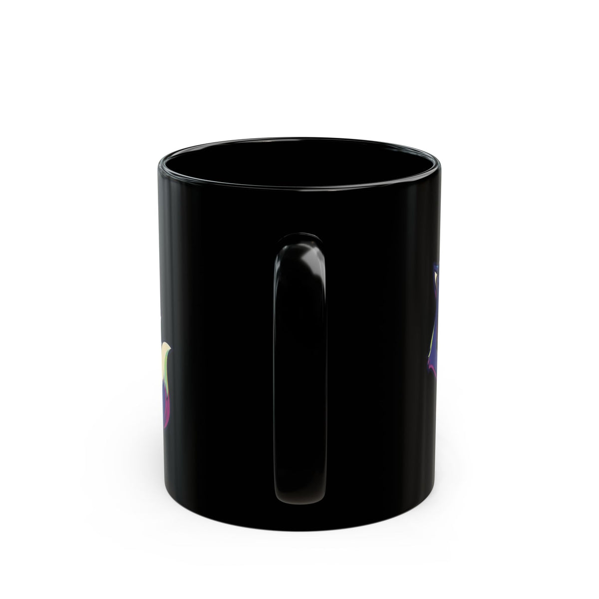 "Mischievous" Black Ceramic Mug — Graphic