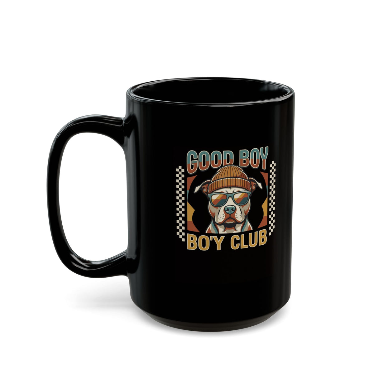 "Good Boy Bo'y Club" Black Ceramic Mug