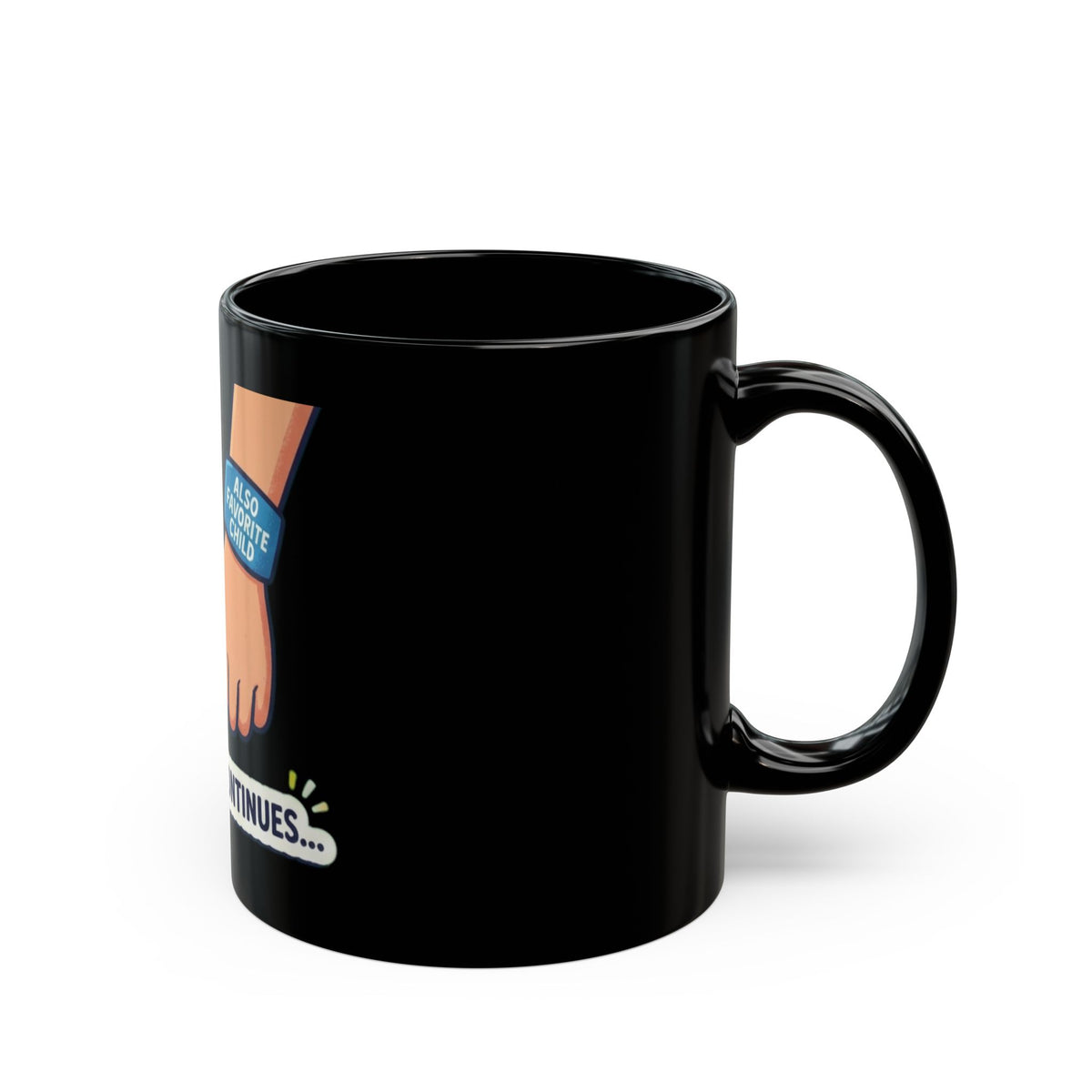"Grandpa's Favorite" Black Ceramic Mug — Graphic
