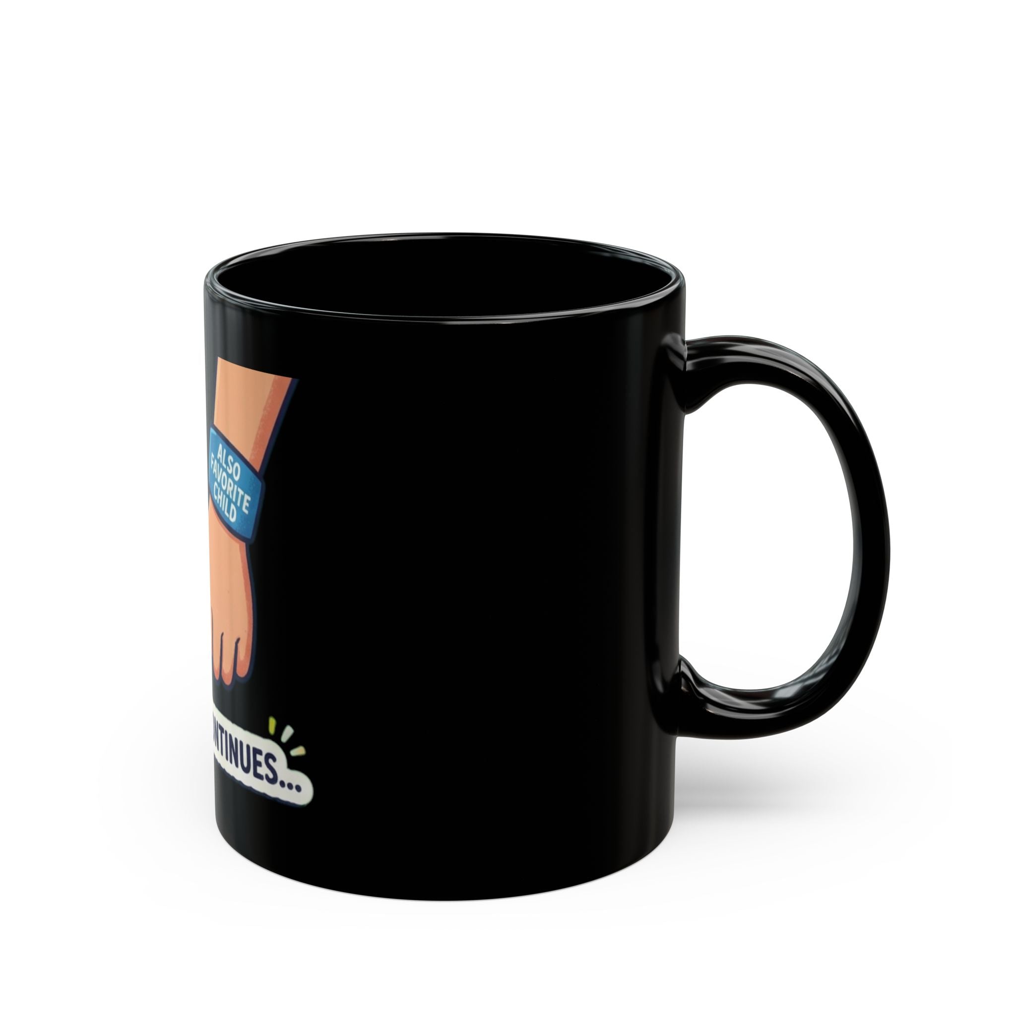 "Grandpa's Favorite" Black Ceramic Mug — Graphic