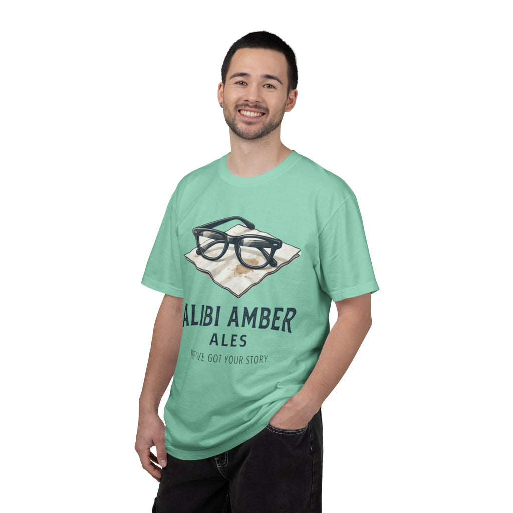 "Alibi Amber Ales" Unisex Garment-Dyed Tee