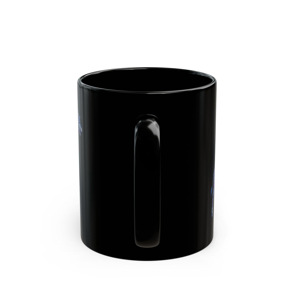 "Cyber Giraffe" Black Ceramic Mug