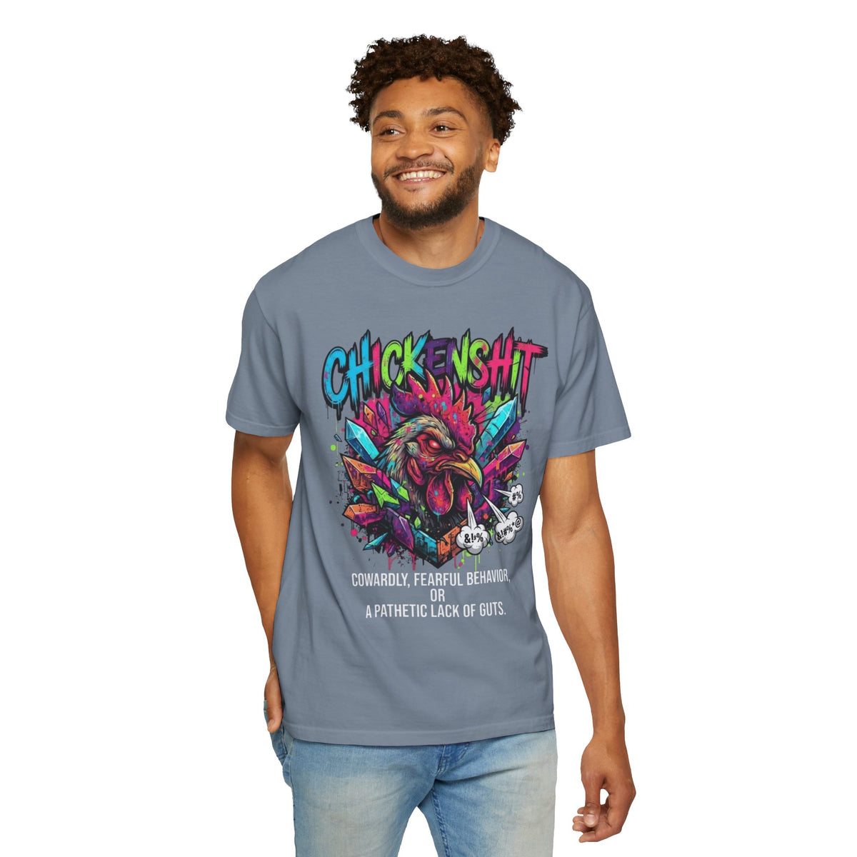 Color: Blue Jean | Chickenshit Unisex Garment-Dyed Tee