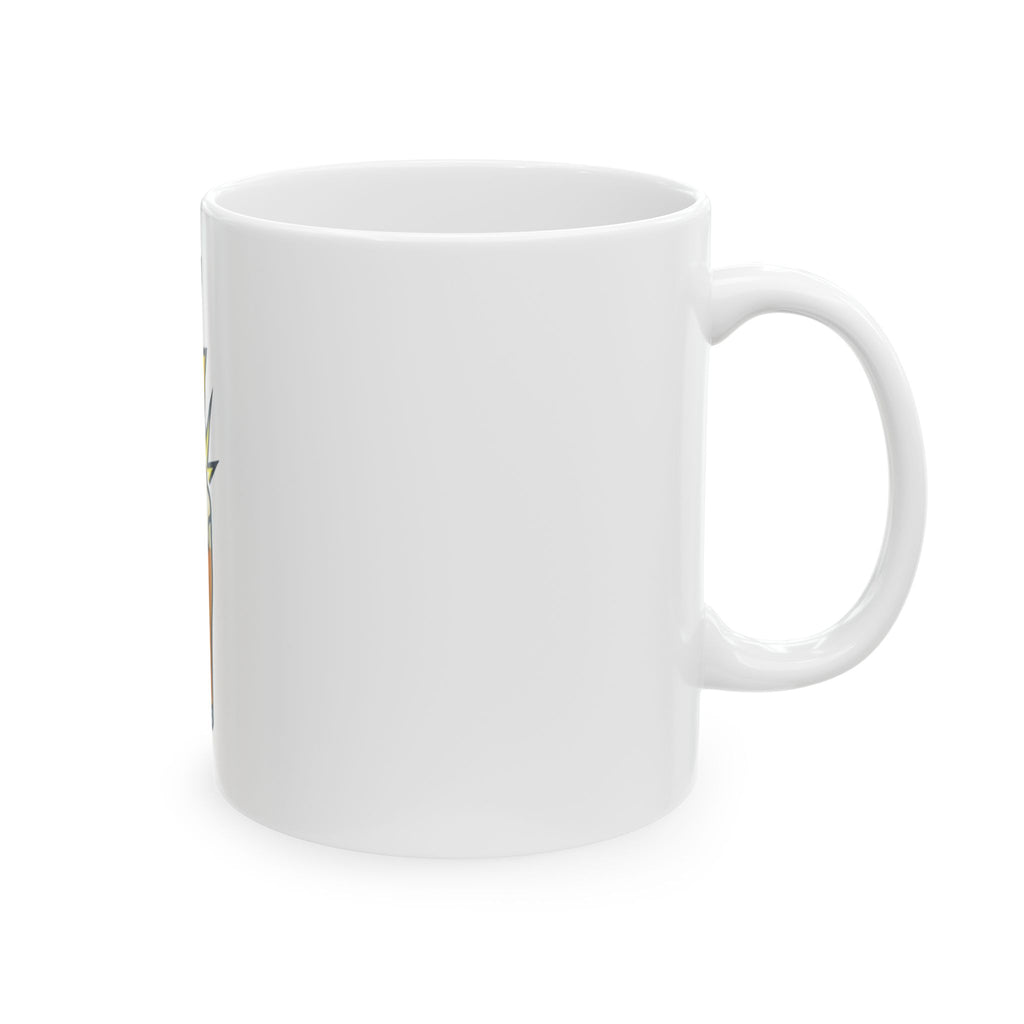 "Static Electricity Brewing" White Ceramic Mug — Graphic