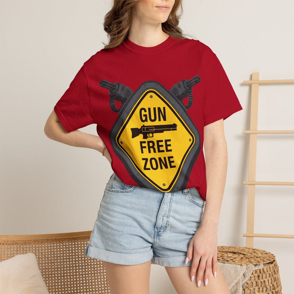 "Gun Free Zone (Heavy Metal Edition)" Unisex Garment-Dyed T-shirt