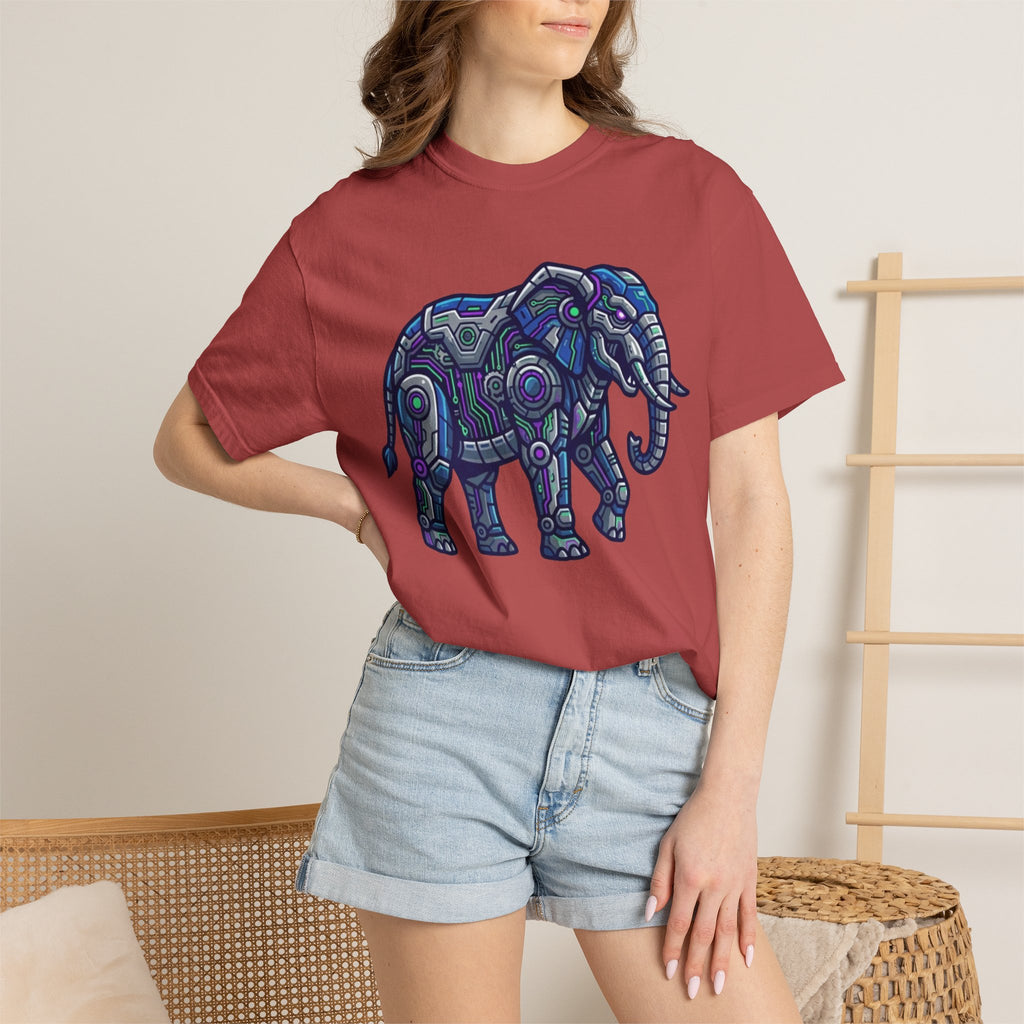 "Cyber Elephant" Unisex Garment-Dyed Tee